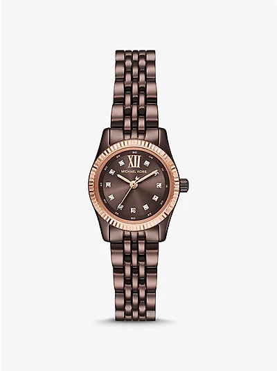 Petite Lexington Pavé Espresso-Tone Watch