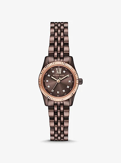 Petite Lexington Pavé Espresso-Tone Watch