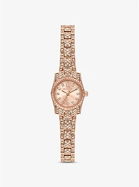 Mini Lexington Pavé Rose Gold-Tone Watch