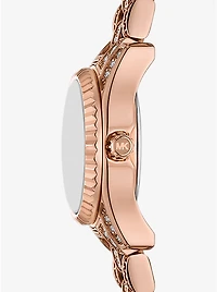 Mini Lexington Pavé Rose Gold-Tone Watch