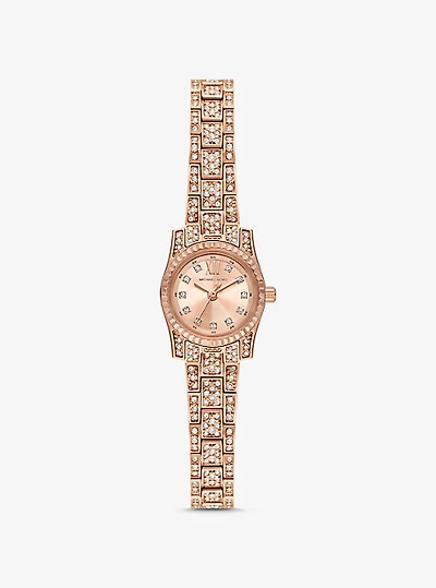 Mini Lexington Pavé Rose Gold-Tone Watch
