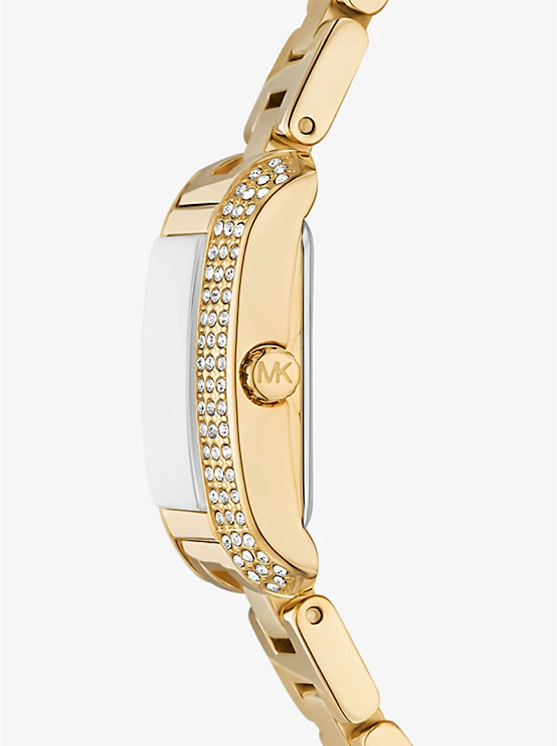 Mini Emery Pavé Gold-Tone Watch