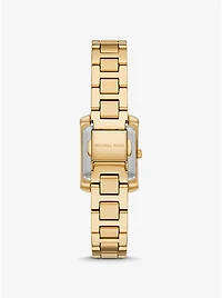 Mini Emery Pavé Gold-Tone Watch