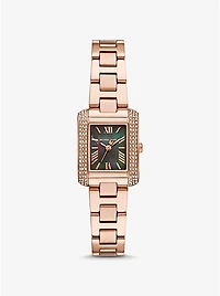 Mini Emery Pavé Rose Gold-Tone Watch