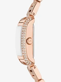 Mini Emery Pavé Rose Gold-Tone Watch