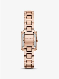 Mini Emery Pavé Rose Gold-Tone Watch