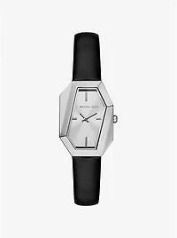 Suri Silver-Tone and Leather Watch