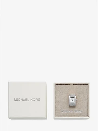 Darrington Pavé Silver-Tone Ring Watch