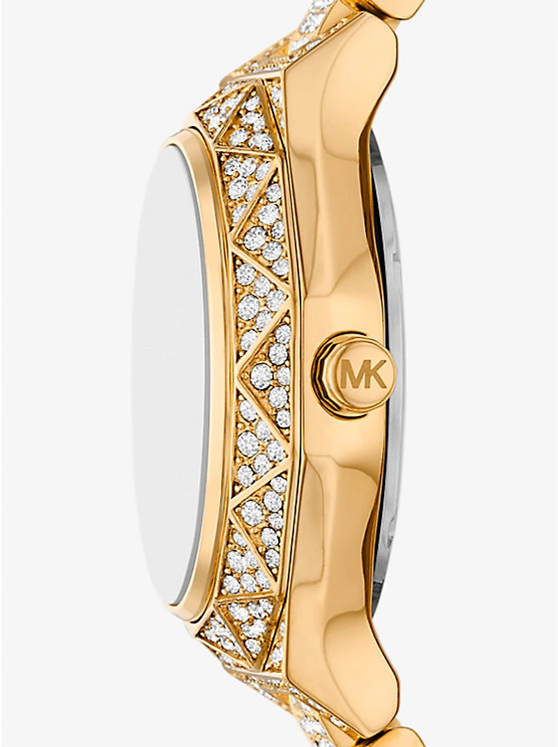 Mini Raquel Pavé Gold-Tone Watch