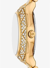 Mini Raquel Pavé Gold-Tone Watch