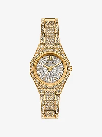 Mini Raquel Pavé Gold-Tone Watch
