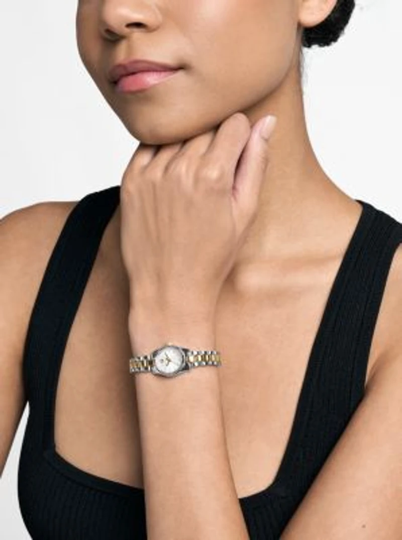 Micro Lexington Pavé Two-Tone Watch