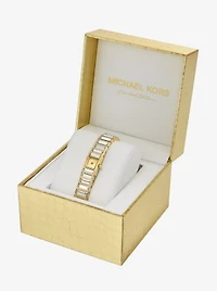 Limited-Edition Mini Darrington Pavé Bezel Gold-Tone Watch