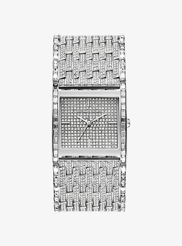 PRIDE Limited-Edition Oversized Raquel Rainbow Pavé Silver-Tone Watch. PRIDE Limited-Edition Oversized Raquel Rainbow Pavé Silver  main image 3