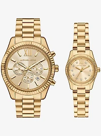 Lexington His and Hers Gold-Tone Watch Set