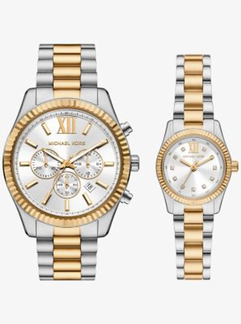 Lexington His and Hers Two-Tone Watch Set