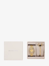 Mini Harlowe Pavé Gold-Tone Watch and Jewelry Set