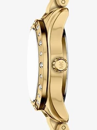 Petite Lexington Pavé Gold Watch and Heart Bracelet Gift Set