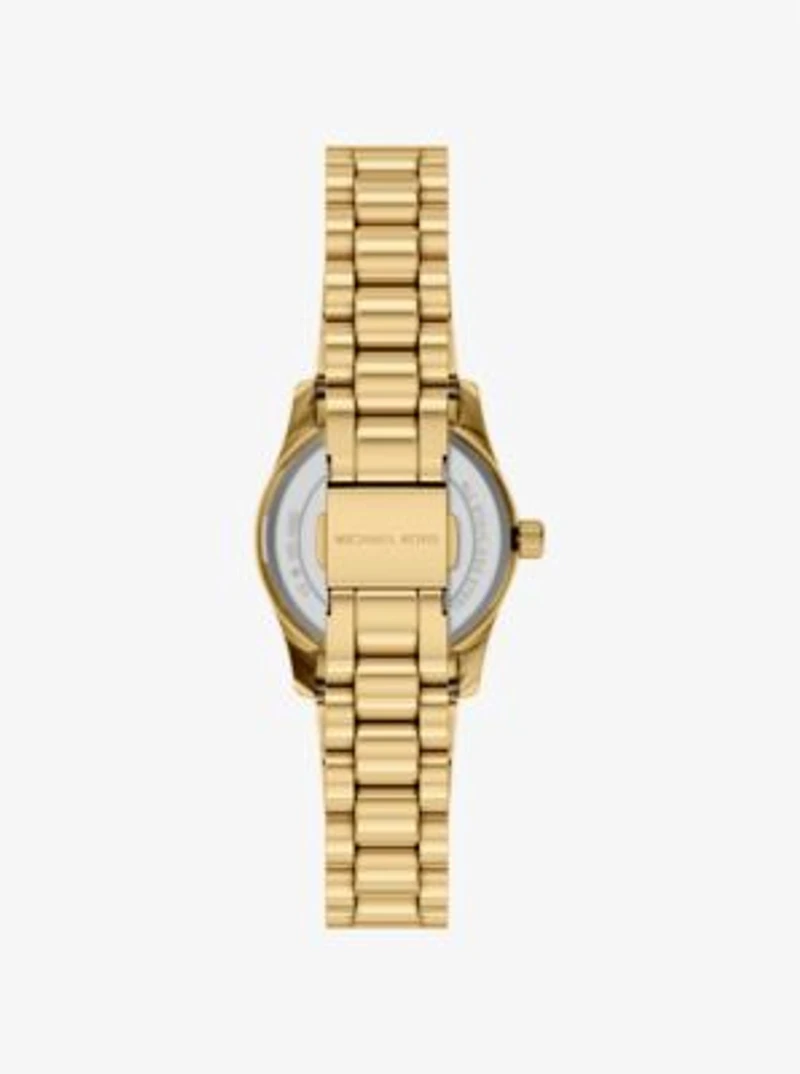 Petite Lexington Pavé Gold Watch and Heart Bracelet Gift Set