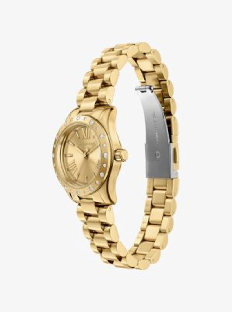 Petite Lexington Pavé Gold Watch and Heart Bracelet Gift Set