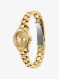 Petite Lexington Pavé Gold Watch and Heart Bracelet Gift Set