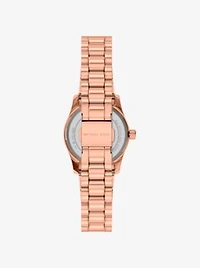 Petite Lexington Pavé Rose Gold-Tone Watch and Heart Bracelet Gift Set