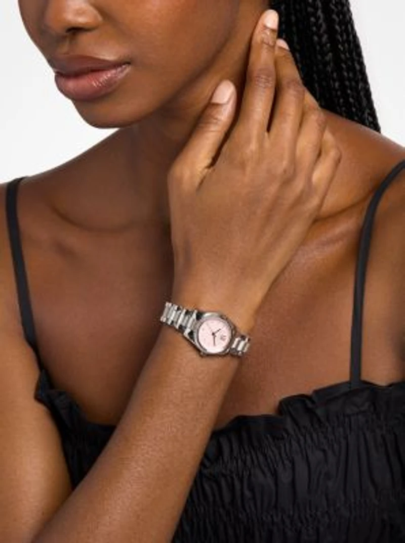 Petite Lexington Pavé Silver-Tone Watch