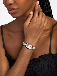 Petite Lexington Pavé Silver-Tone Watch