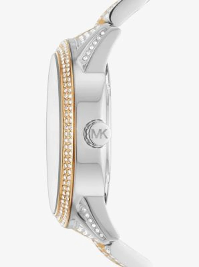 Oversized Brynn Pavé Two-Tone Watch