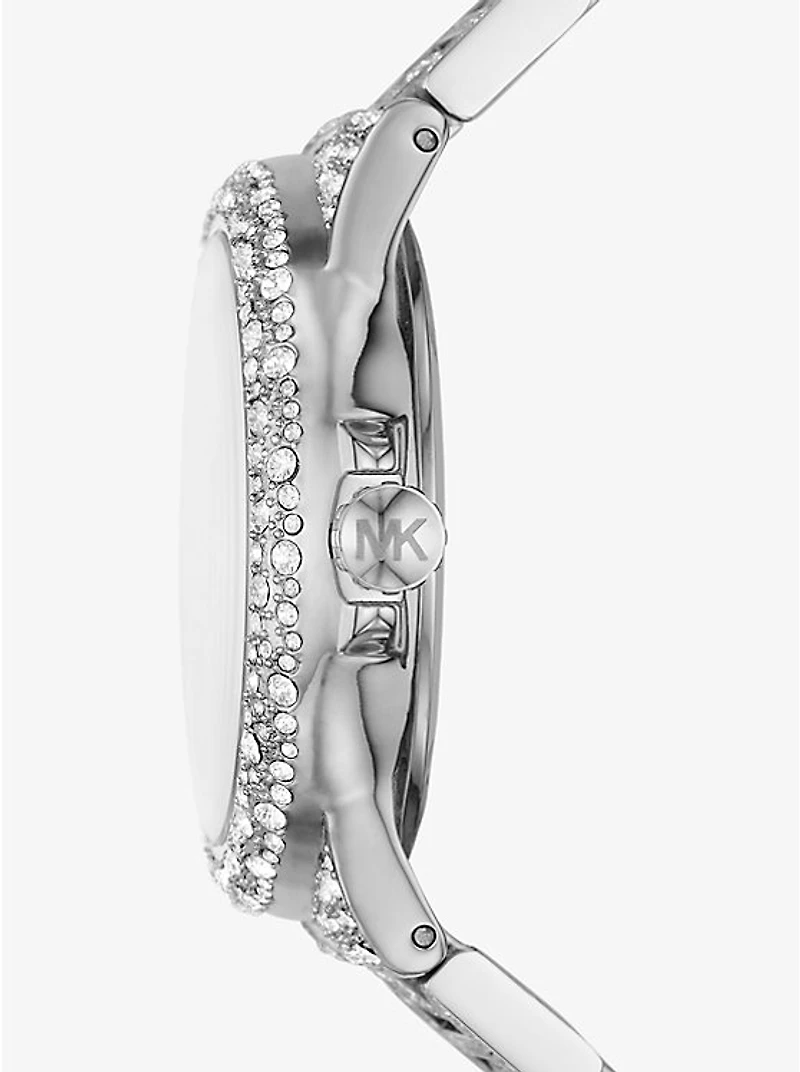 Oversized Camille Pavé Silver-Tone Watch