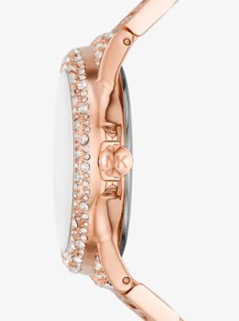 Oversized Camille Pavé Rose Gold-Tone Watch