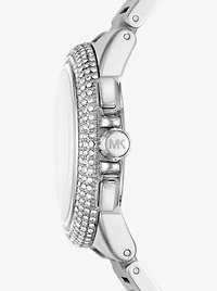 Oversized Camille Pavé Silver-Tone Watch