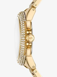 Oversized Camille Pavé Gold-Tone Watch