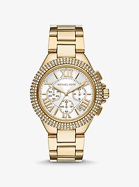 Oversized Camille Pavé Gold-Tone Watch