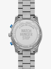 Watch Hunger Stop Oversized Runway Silver-Tone Watch