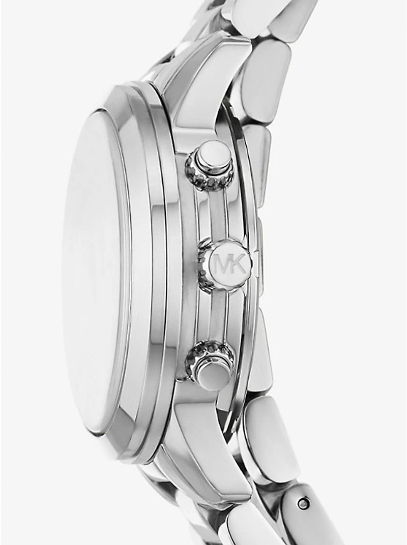 Runway Rhodium-Plated Stainless Steel Triple Wrap Watch