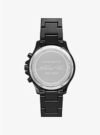 Limited-Edition Oversized Sage Pavé Black-Tone Watch