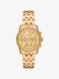 Mini Bryant Pavé Gold-Tone Watch