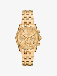 Mini Bryant Pavé Gold-Tone Watch