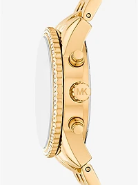 Mini Bryant Pavé Gold-Tone Watch