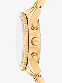 Mini Bryant Pavé Gold-Tone Watch