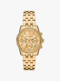 Mini Bryant Pavé Gold-Tone Watch