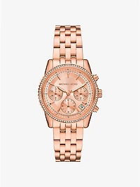 Mini Bryant Pavé Rose Gold-Tone Watch