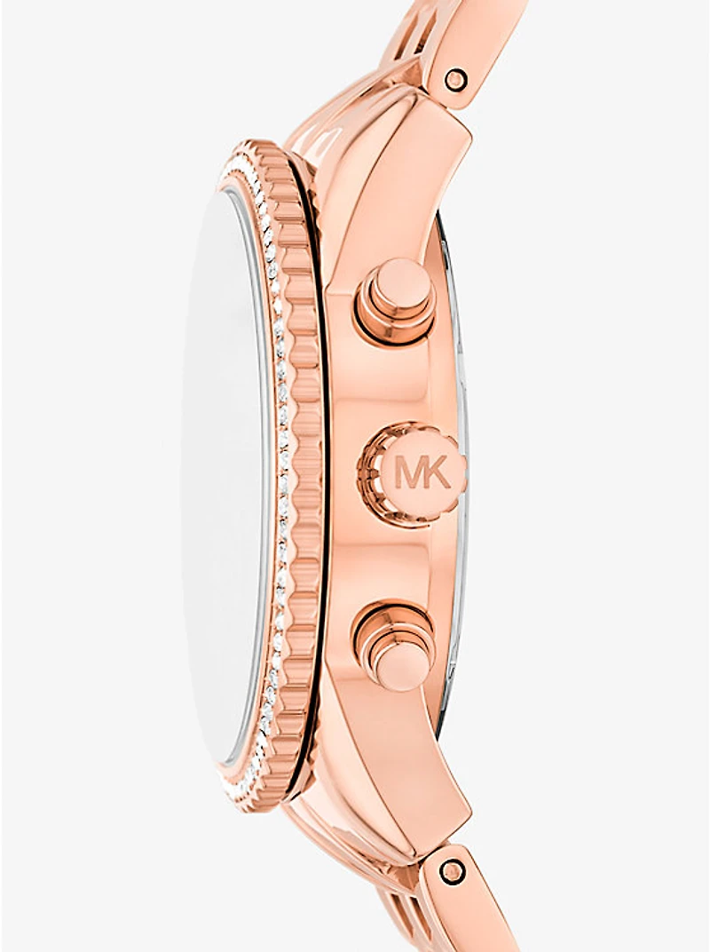 Mini Bryant Pavé Rose Gold-Tone Watch