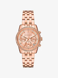 Mini Bryant Pavé Rose Gold-Tone Watch