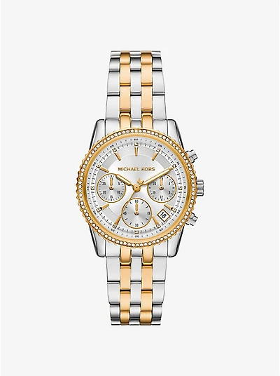 Mini Bryant Pavé Two-Tone Watch