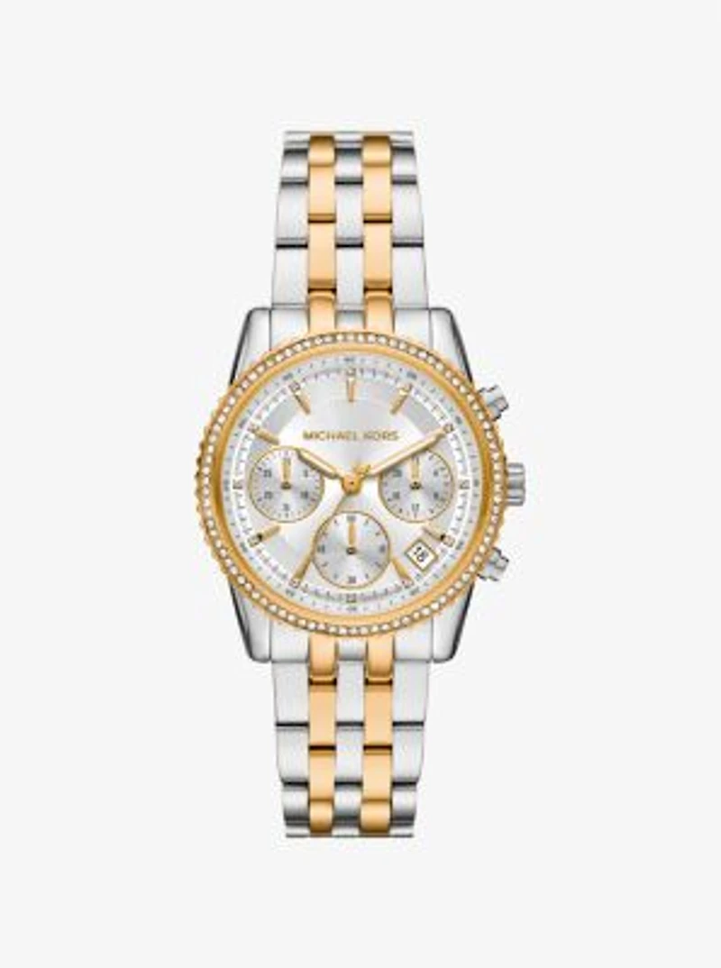 Mini Bryant Pavé Two-Tone Watch