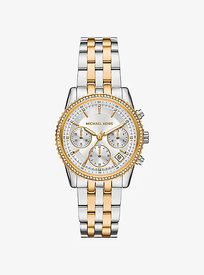 Mini Bryant Pavé Two-Tone Watch