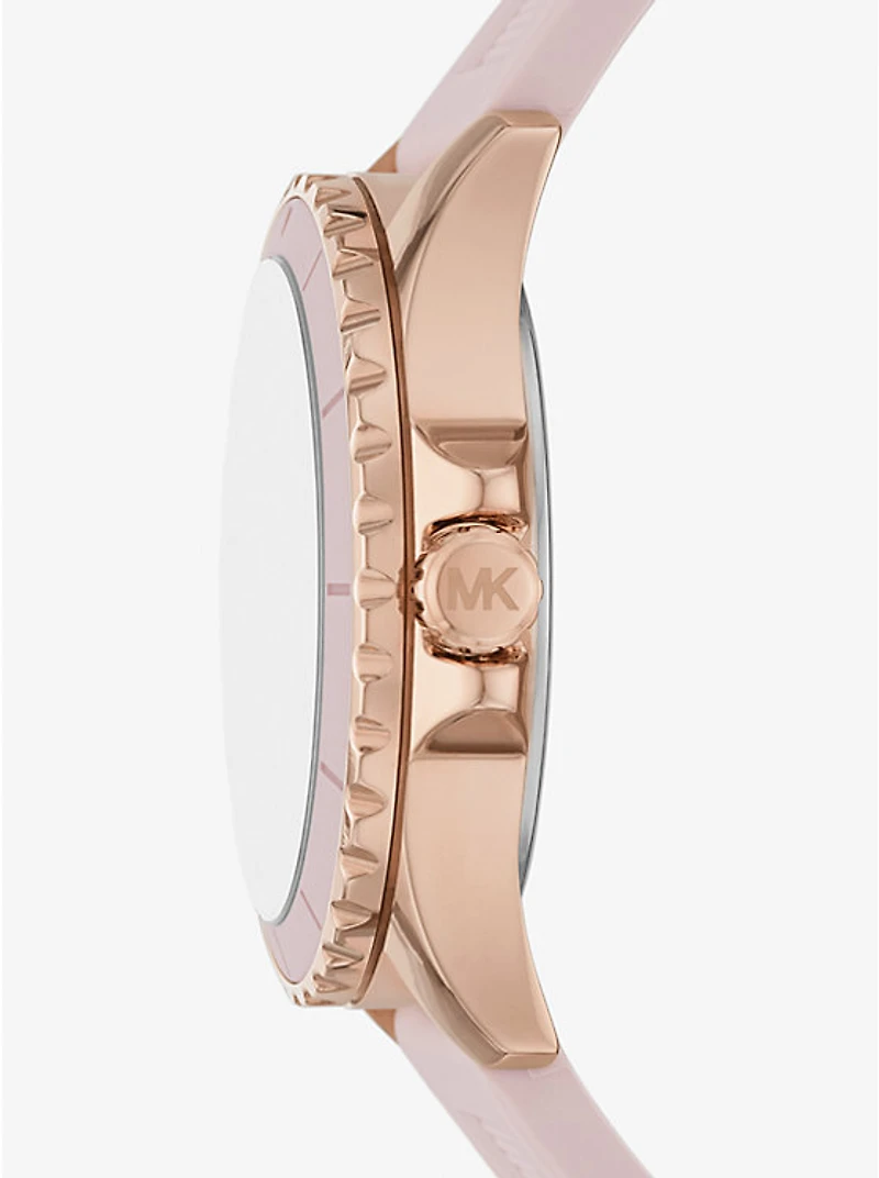 Oversized Everest Rose Gold-Tone and Silicone Watch