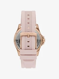 Oversized Everest Rose Gold-Tone and Silicone Watch